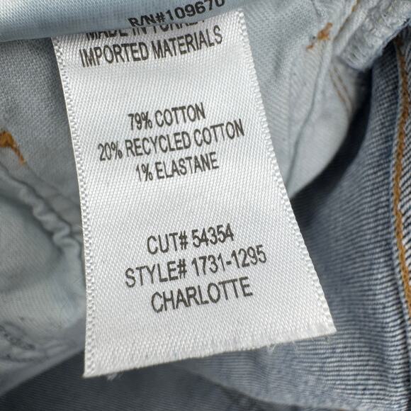 Citizens of Humanity Jeans Womens 24 Charlotte High Rise Button Fly Blue Denim - Picture 9 of 11